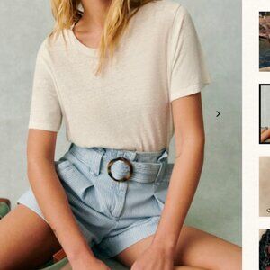 Sezane Martha T-shirt Ecru - Size M